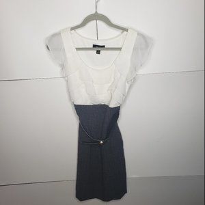 BCX Ruffled Pencil Dress with Belt Size 3